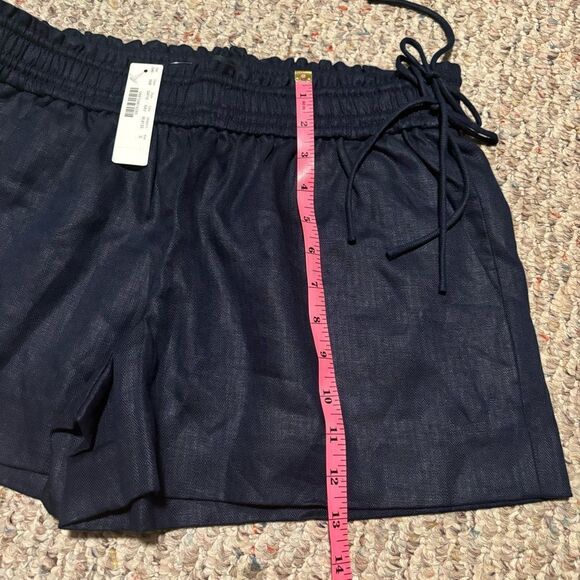 NWT J. Crew 100% Linen Side Tie Shorts Navy Blue- Size Small - Picture 8 of 13